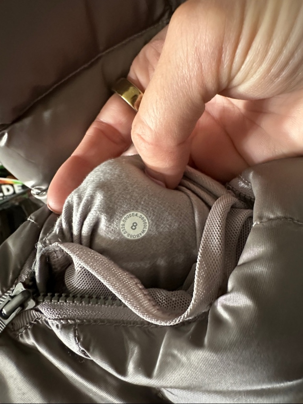 Lululemon Quilted Hooded Vest - shiny moonbeam Taupe - Picture 2 of 7